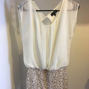 White and Gold Sequin Dress